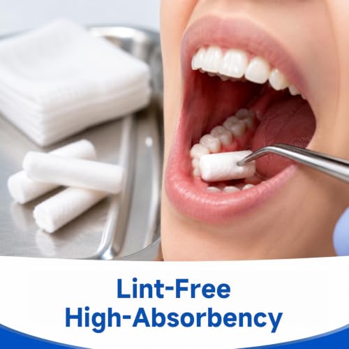 Pack of 200 Dental Cotton Rolls, Highly Absorbent Cotton Nasal Tamponade Alternative