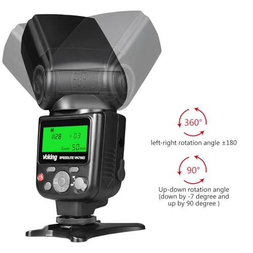 VK750II TTL Flash Speedlite with LCD Screen for Nikon F DSLR Camera