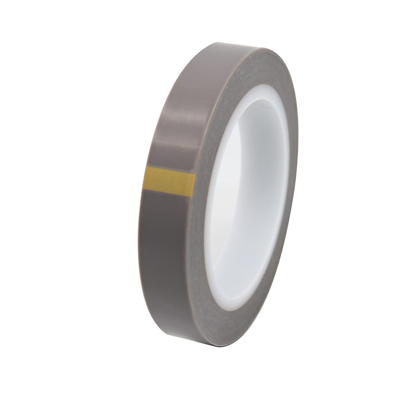 PTFE Tape, Single Side Silicone Adhesive PTFE Film Tape Sheets, Heat Resistant Film Tape, 36 Yards (1 roll) 0.005 in × 0.75 in × 36 yd Grey