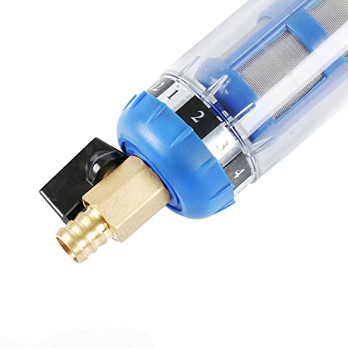Flushable Fine Filter Reusable, 1 Inch Male Thread Spin Down Sediment Water Filter with 1/2 Inch 3/4 Inch Screw Connection, Water Pre-Filter Sediment Filter for Well Water Hose (3/4 Inch Male Thread) 3/4" Male Thread