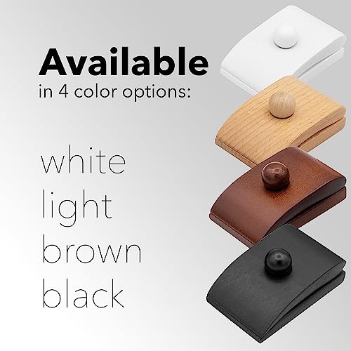 MOCTUS Quilt Hangers for Wall Display, Decorate with Blanket and Tapestry, Wooden Rug Hangers (Brown, 4 Large Clips with Hardware) Brown