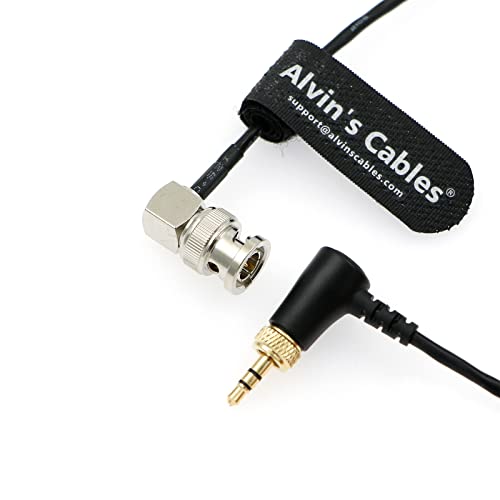 Alvin's Cables 3.5mm TRS to BNC Timecode Cable for Canon C70 for Sony F55 FX9, Zaxcom, Zoom F4| F8| F8n from Deity Timecode Generator Box 50CM|19.7inches Locking TRS