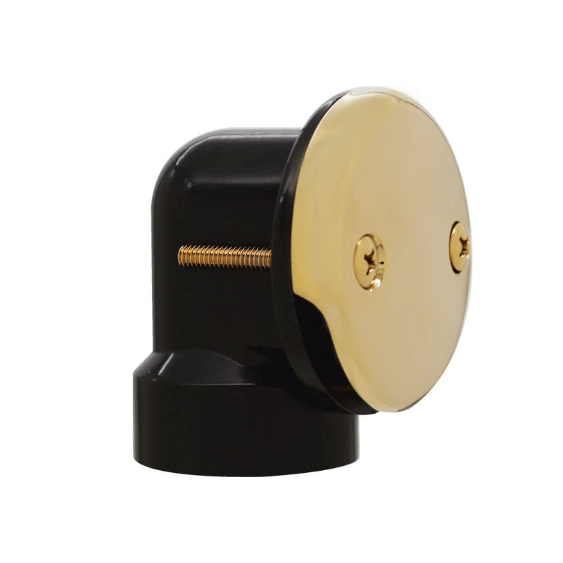 Westbrass 593144-01 Black 1-1/2" Tubular Tip-Toe Bath Waste Drain Kit, Polished Brass 1-Pack