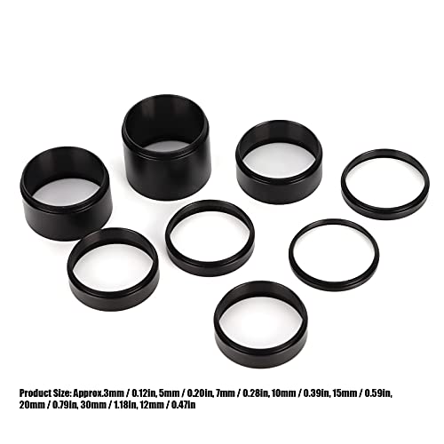 Srliya Set of Telescope Adapter spacers m42 Spacer kit 19×14×5 8pcs Set 3 5 7 10 12 15 20 30mm Lens Adapter Extension Tube Astronomical Telescope Accessory