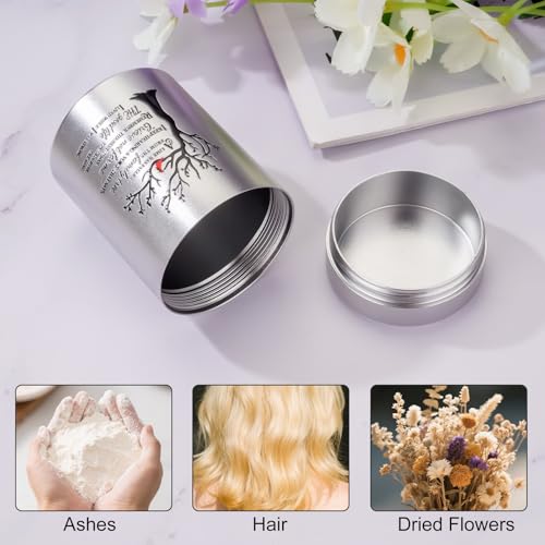 SOITIS Set of 6 Small Urns for Human Ashes Keepsake, 2.6 Inches Stainless Steel Mini Urns for Ashes, Cremation Keepsake Urns for Women Men, Funeral Burial Holder Memorial Ashes Keepsake