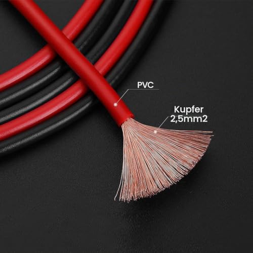 Gebildet 2 x Banana to Banana Plug Test Lead Set, 4 mm Stackable Banana Plug Wire Test Cable for Multimeter, Electrical Test Cable 1000V/15A (Red/Black) Getaway Solids