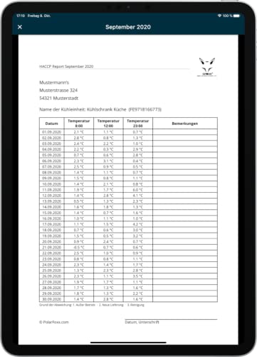 Bluetooth Data Logger Thermometer - 380 Days Running Time, 0°C to +60°C - Automatic Temperature Lists - HACCP Compliant - Digital Hygiene Documentation via App with Alarm Function