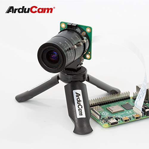 Arducam 4-12mm Varifocal C-Mount Lens for Raspberry Pi HQ Camera, with C-CS Adapter, Industrial Telephoto Lens