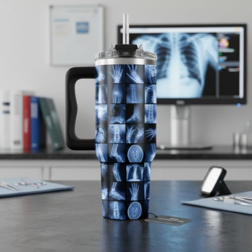 4LIEUBASMI 40 Oz Tumbler Radiology Assistant Radiologist, Xray Tech Gift, Medical Tech Assistant Mug, RDMS Coffee Mug, Bulk Xray Gifts for Women X-ray