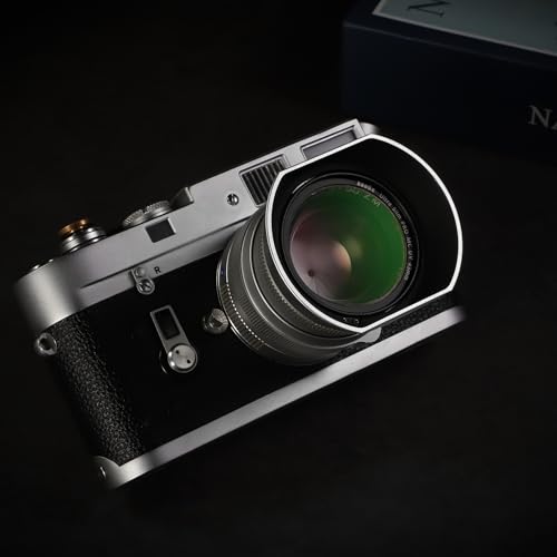 Haoge Square Metal Lens Hood for Voigtlander NOKTON 35mm f1.4, 40mm f1.4, 50mm f1.5 Aspherical II 28mm F1.5 VM Lens,Carl Zeiss Biogon T* 35mm f2 35mm f2.8 ZM, Planar T* 2/50 50mm f2 ZM Silver