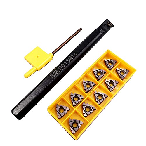 [Australia - AusPower] - 1/2" SNL 0013M16 Left hand Internal Threading Boring Bar with 10pcs 16ER AG60 3/8" carbide inserts External Carbide Threading Inserts SNL0013M16+10PCS 16ER AG60 