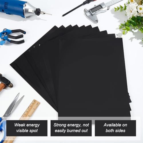 BENECREAT 10 Sheets Black Laser Engraving Testing Paper A4 28x21cm Double Sides Laser Marking Paper for Fiber Laser Marking and Engraving Laser Cutting Marking Machine