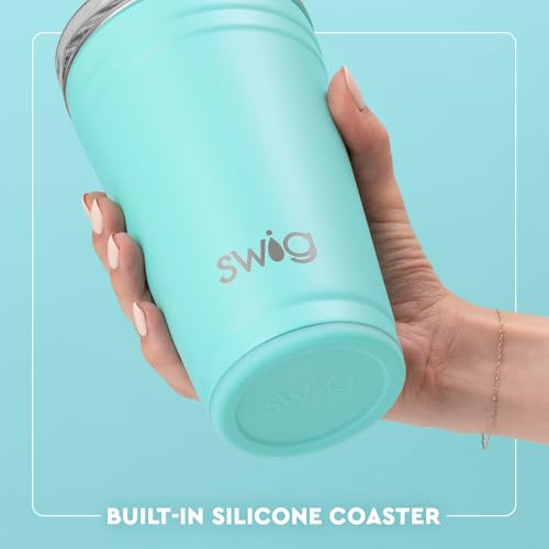 Swig Life 24oz Insulated Party Cup with EZ Slider Lid, Shoreline 24 Ounces