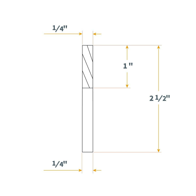 POWERTEC 73059 Spiral Router Bit and Router Subbase Centering Pin Set | Up Cut Solid Carbide CNC Router Bit 1/4" Diameter 1/4" Shank Bit + 1/2"&1/4"&1/4" Pins