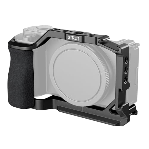 SIRUI ZV-E10 Camera Cage with Silicone Grip and HDMI Cable Clamp and Side Handle with ARRI Locating and Dual 1/4" Screw Mount Optional Bundle