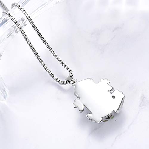 XSMZB Cute Frog Cremation Jewelry for Ashes Frog Shape Urn Necklace for Ashes for Pet/Human Ashes Keepsake Pendant of Loved One Green
