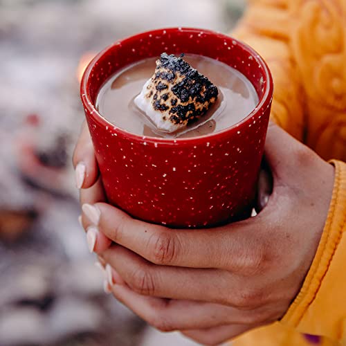 Silipint: Silicone 16oz Coffee Tumblers: 2 Pack Blue Speckled - Unbreakable Cups, Reusable, Sustainable, Flexible, Hot & Cold Drinks