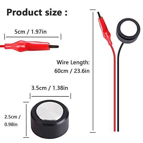 CNC Router Z-Axis Tool Setting Touch Probe Block Milling CNC Router Mill Zero Check Touch Plate for CNC Engraving Machines, With Wire End Caps (7 Packs)
