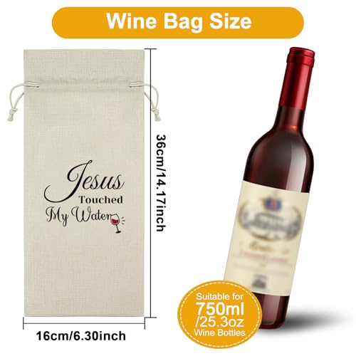 Jesus Gifts for Women Wine Bag for Wine Lover Christian Faith Gifts Religious Gift for Mom Dad Sister Family Baptism Present Bible Verse Prayer Blessing Gift Christian Present for Christmas Birthday Religious Gifts