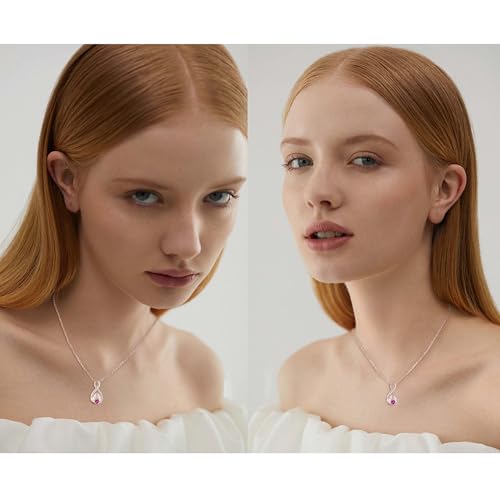 Sterling Silver Urn Necklace for Ashes for Women: Infinity Cremation Jewelry for Women - Ashes Keepsake Pendant Memorial Jewelry Gifts for A Loss of Loved Ones rose