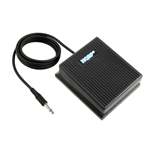 HQRP Sustain Pedal Foot Switch Style and HQRP Elastic Dust Cover compatible with Yamaha DGX-230 EZ-220 Keyboards