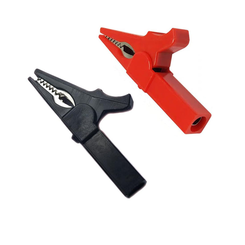 [Australia - AusPower] - 10Pack Alligator Clips 1000V 32A Heavy Duty Full Insulated Automotive Car Battery Alligator Clips Electrical Test Clips with 4mm Banana Jack Socket for Multimeter Test Leads 