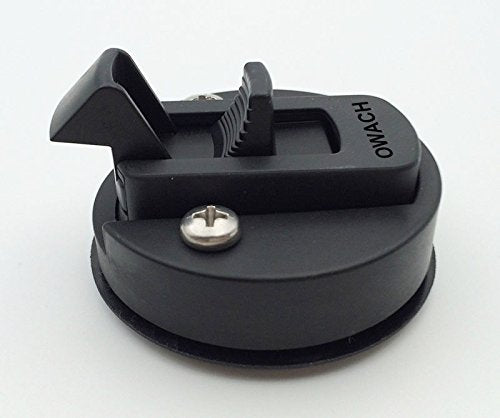 [Australia - AusPower] - Slam Latch Hatch Round Pull Latch (OWACH AL-958-1) for Boat Deck RV Cabinet Door Drawers Replace Southco M1-61 Push-to-Close (Black, 1/4" Door, Non-Locking) Black 