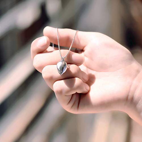 BEILIN Keepsake Urn Necklace Teardrop Cremation Jewelry for Ashes