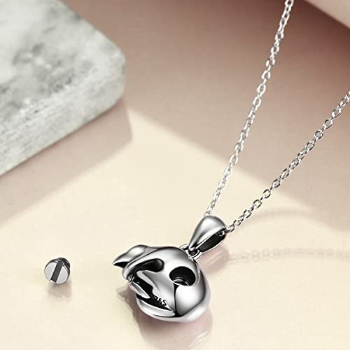 URONE Urn Necklace for Ashes Sterling Silver Ashes Necklace for Women Memories Keepsakes Cremation Jewellery for Women Girls Cat