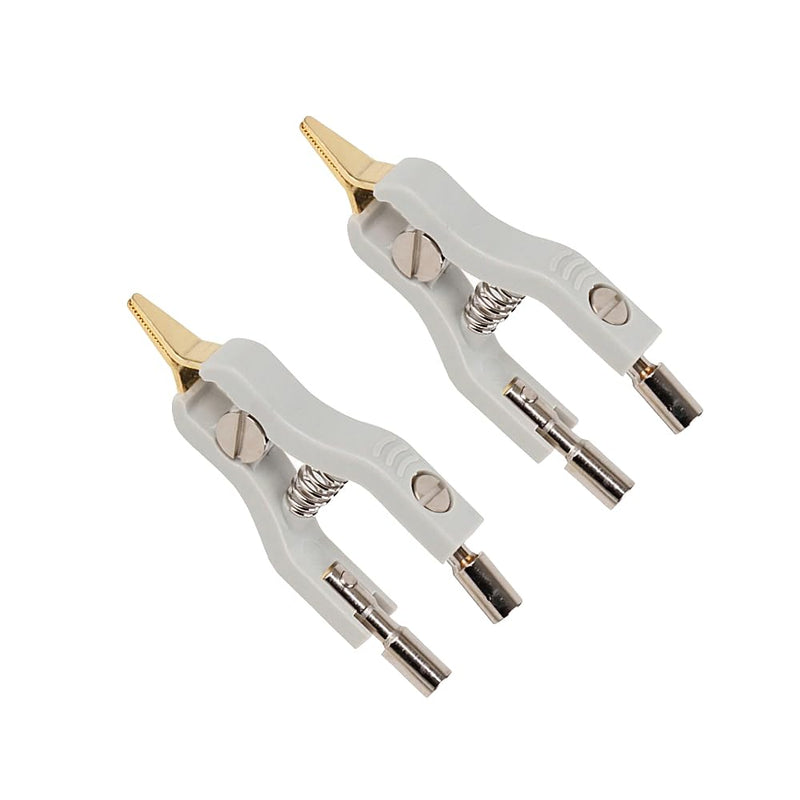 [Australia - AusPower] - 2PCS Copper LCR Kelvin Test Clip Bridge Test Clip Microresistivity Clip Test Clamp Testing Instrument Accessories 