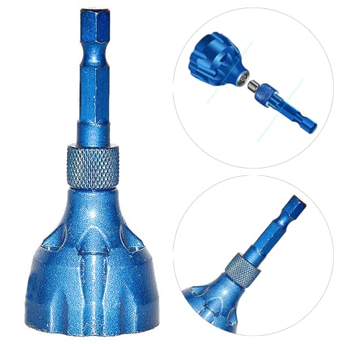 Outdoor Deburring, External Deburring / Chamfer Tool, Hex Shank Deburring Tool for Thread Repair, Deburring External Chamfer Tool, Metal Deburring Tool, for 3 mm to 20 mm, Blue