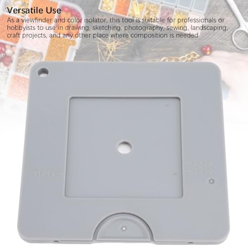 Art Viewfinder 9x9cm – Sliding Color Isolation Tool for Drawing, Painting & Photography, ABS Plastic Composition Aid
