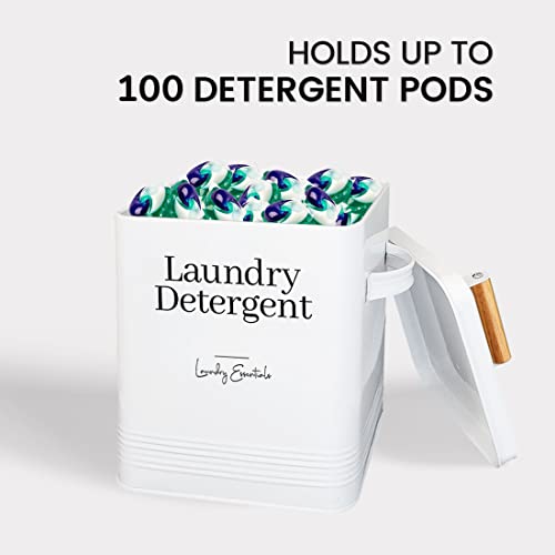 Modern Farmhouse Laundry Detergent Container for Laundry Decor (White) Laundry Detergent (White)