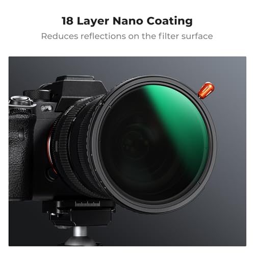 K&F CONCEPT 72mm Black Diffusion 1/4 & Variable ND2-32 & Polarizing-in 1