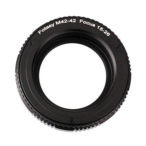 Fotasy M42 15-26mm Macro Helicoid Adapter, 42mm Focusing Helicoid Extention Tube, 11mm Max Movement, Fits M42 Screw Mount Lens