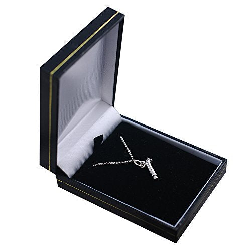 Silver 15x8mm Welsh Leek Pendant with a 1mm wide rolo Chain 60.0 Centimetres