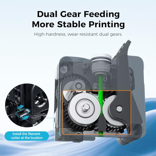 Creality K2/K2 Pro/K2 Plus Extruder Kit, Offcial 3D Printer Filament Extruder Accessories Dual Gear Extruder Assembly Set, Upgraded Drive Feed Extruder Replace Parts and Built-in Filament Break Sensor