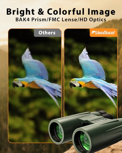 Usogood 12x42 Binoculars for Adults High Powered, BAK4 Prism & FMC Lens,
