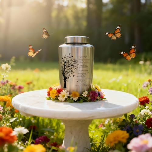 Large Cremation Urns for Human Ashes, for Adult Female & Male Large 220 lbs Tree of Life
