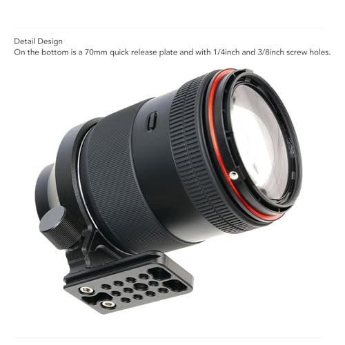 Tripod Mount Ring for AF 35 to 150mm Lens, Lens Tripod Mount Ring Collar with 70mm Quick Release Plate, 1/4 3/8 Inch Screw Hole, Aluminum Alloy Tripod Mount Collar