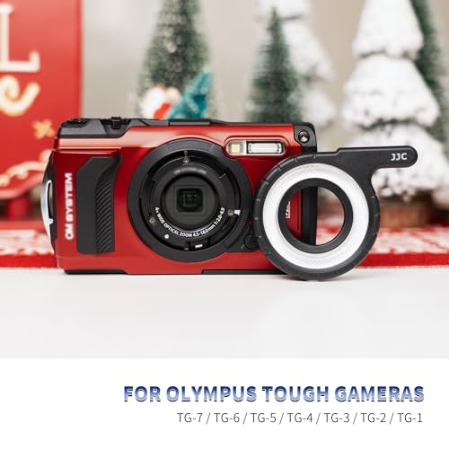 JJC LED Light Guide with Conversion Lens Adapter for Olympus Tough TG7 TG6 TG5 TG4 TG3 TG2 TG1
