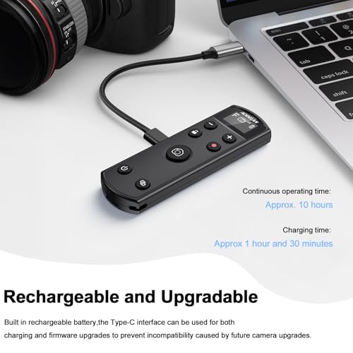 for Fujifilm Rechargeable Camera Remote Control Wireless Shutter Release Black for Fujifilm