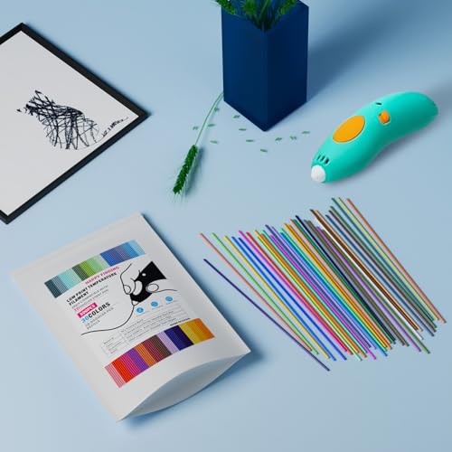 Pack of 300 3D Pen Filament for 3Doodlers Start Pen, 3D Printing Pens Refills 2.5 mm 30 Colours