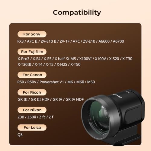 SmallRig 28mm External Optical Viewfinder, Cold Shoe Mount - 5873