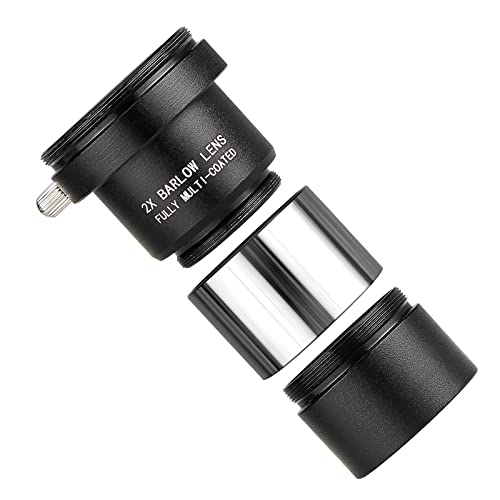 Celticbird 1.25 Inch Camera T-Adapter with 2X Barlow Lens and SLR Camera Adapter Kit Compatible with Nikon SLR 2X Barlow Lens For Nikon