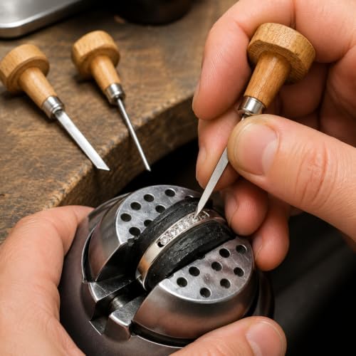 6 Piece High Speed Steel Stone Setting Graver Set for Jewelry Engraving