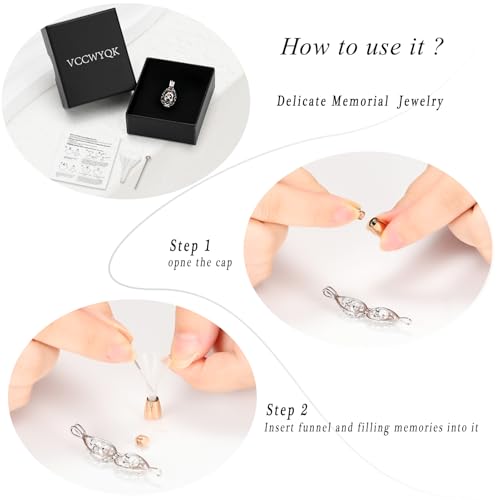 Hollow Jar Urn Necklace for Ashes Forever in my heart Teardrop Memorial Locket Pendant Cremation Jewelry for Women Men Silver-Rose