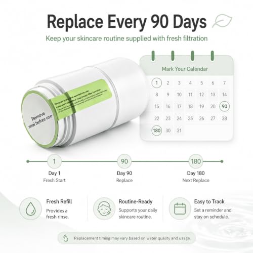 ASUCDEI replacement filter refill compatible with Filterbaby Skincare 2.0 faucet mount filter, 1-pack