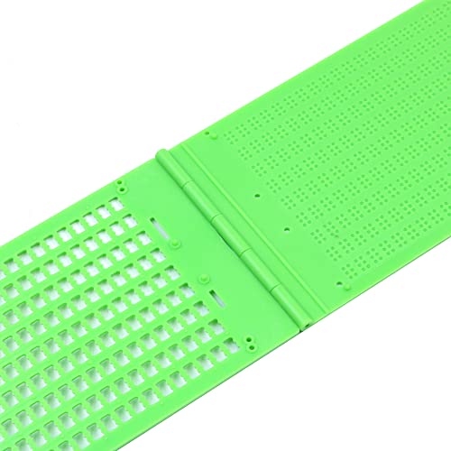 WANGCL 9 Lines 30 Cell Braille Slate and Stylus Plastic Braille Slate Kit for Venetian Blind, Green