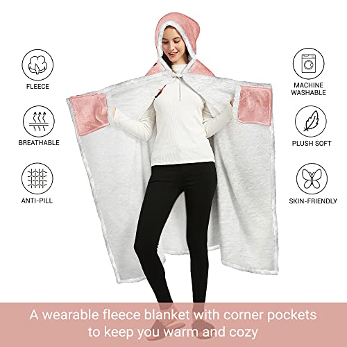 Vprintes Mama Pink Wearable Blanket Hoodie -Mothers Day Gifts for Wife Birthday Gifts for Mom from Daughter Son - Wife Birthday Gifts, Gifts for Wife from Husband